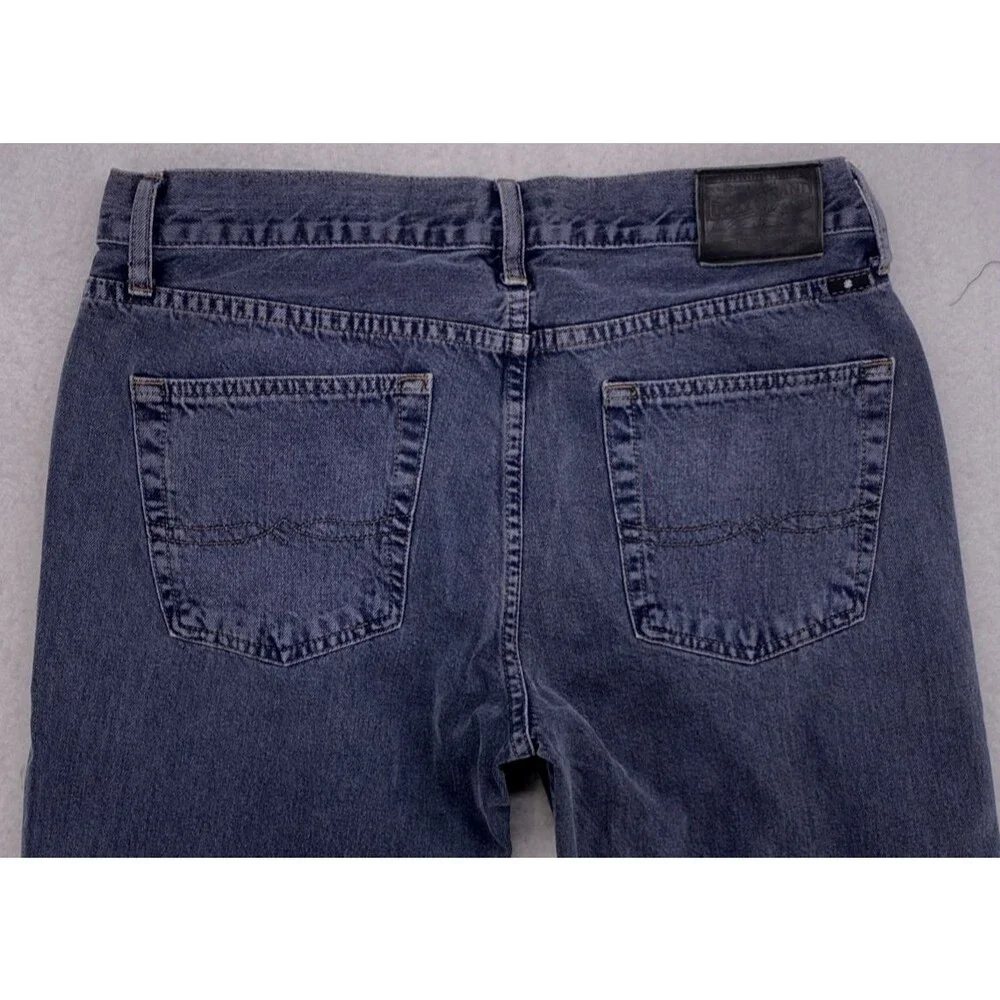 Lucky Brand 363 Straight Jeans Mens 34x32 Grey Black Denim 34 x 32 Measured Fit